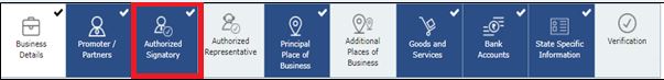 how to change authorised signatory in GST. 